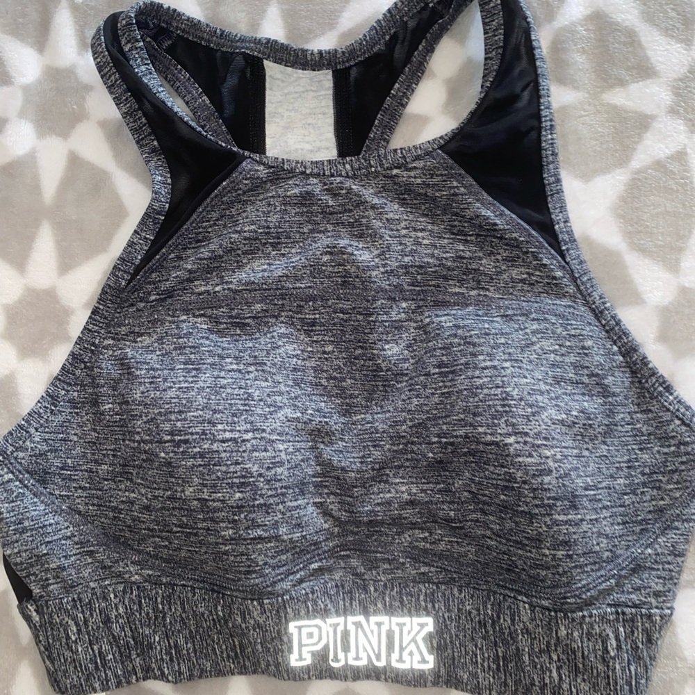 PINK gray sports bra